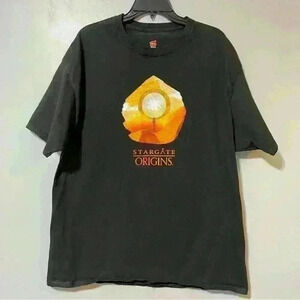 Stargate Origins Sci Fi Series T shirt size XL Hanes Tagless Black 100 % Cotton